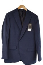 Autograph Navy Wool Blend Single-Breasted Suit Jacket Size 40 Reg