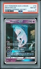 2017 POKEMON SUN & MOON SHINING LEGENDS SECRET #78 MEWTWO GX PSA 8