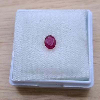 Natural Burma Pinkish Red Ruby Oval Heated Vibrant Luster Loose Gem 0.5 ct.no.26