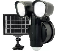 Luceco LED PIR Twin Security Light With Solar Panel 4W 400 Lumen 5000K LEXT4B50S