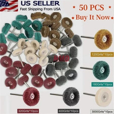 50Pcs Rotary Tool Accessory Kit - Polishing Buffing Wheel Burr Set for Dremel