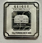Geiger Edelmetalle 10 Gram .999 Fine Silver Bar Germany Ingot With Security Line