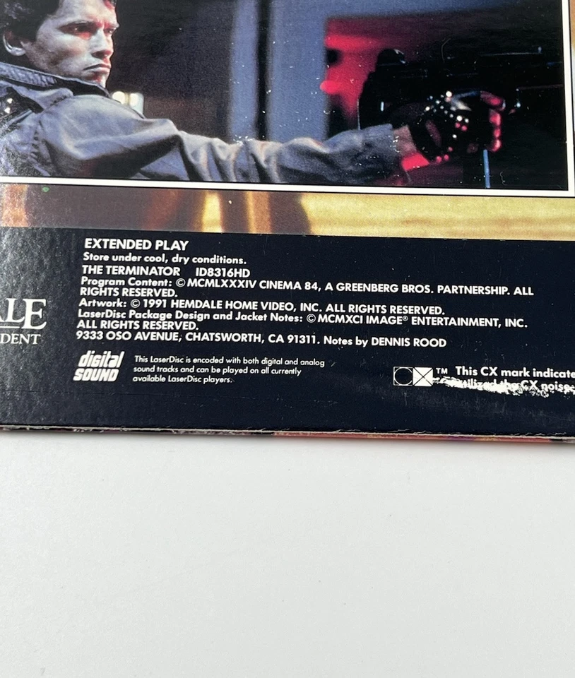 Vintage 1991 The Terminator Widescreen Edition Laserdisc LD Movie Schwarzenegger - Image 3 of 4