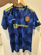 adidas Manchester United Soccer Jersey Blue/Yellow TeamViewer Sponsor