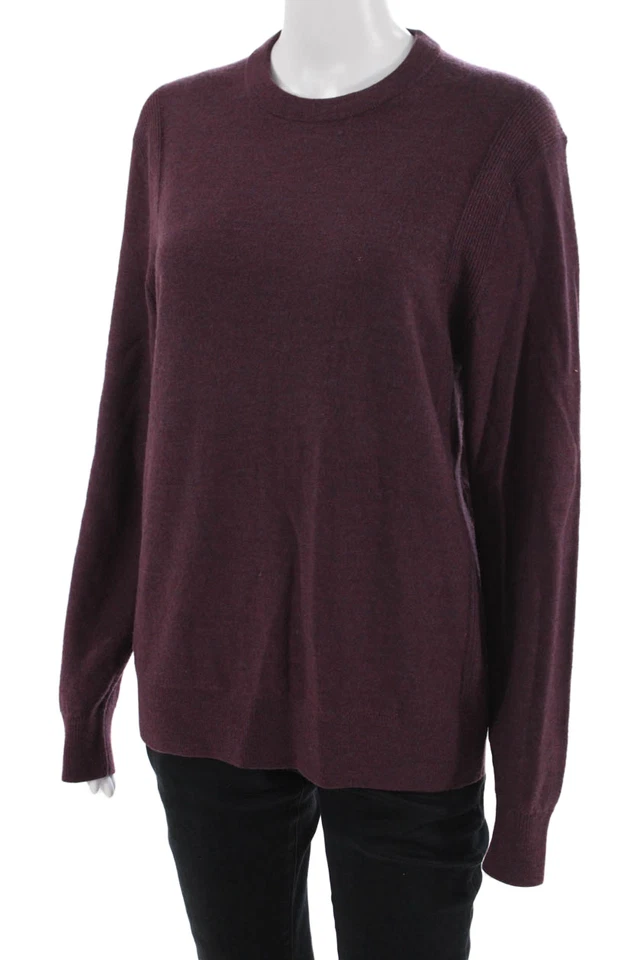 Suéter Pullover Theory Mujer Lana Merino Cuello Redondo Púrpura Talla M Foto 2 de 4