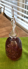 Blown Glass Perfume W/Swirl Stopper Signed Gr...