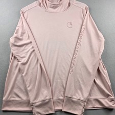 Carhartt Force Sun Defender Hoodie Womens XL Pink Relaxed Fit TK6236-W