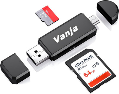 Vanja SD-Kartenleser, USB Adapter für Micro SD unterstützt SDXC, SDHC, Mic