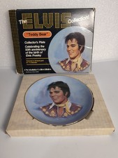 Vintage Elvis Presley Collectable Plate "Teddy Bear" 50th  24K Gold Trim 6.5&rdquo;