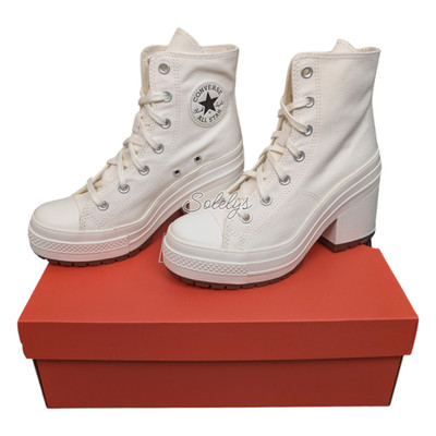 Converse Chuck 70 De Luxe Heel Platform Egret White Sneaker Men 10.5 Womens 12.5