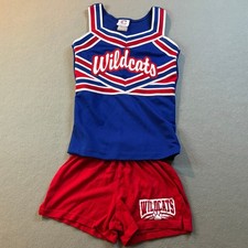 Wildcats Cheerleading Uniform Set Womens S Blue Red White Costume Halloween