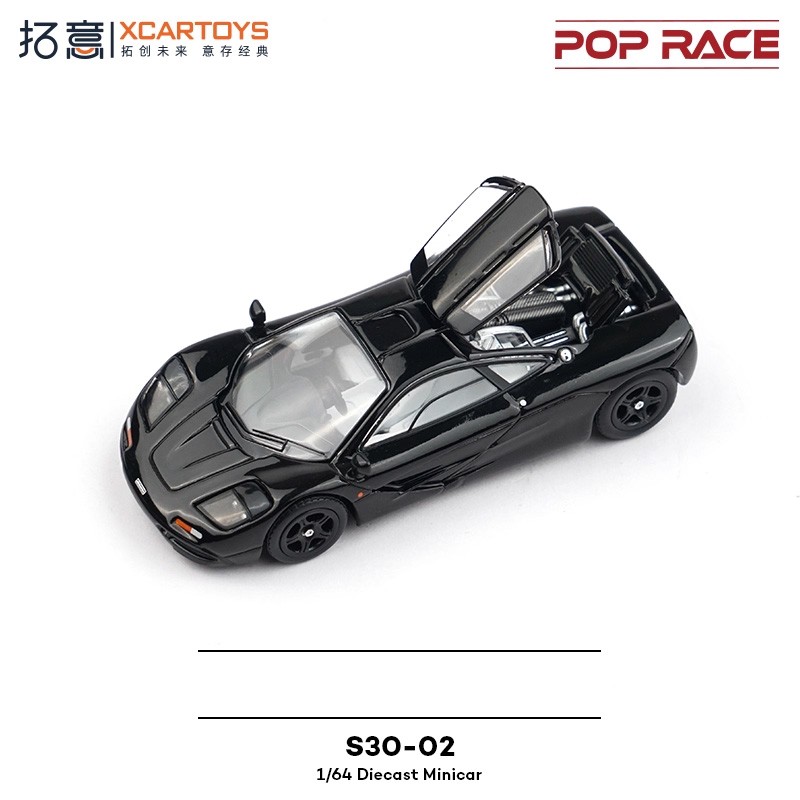 Xcartoys x POP RACE 1:64 F1 Jet Black Diecast Model Car