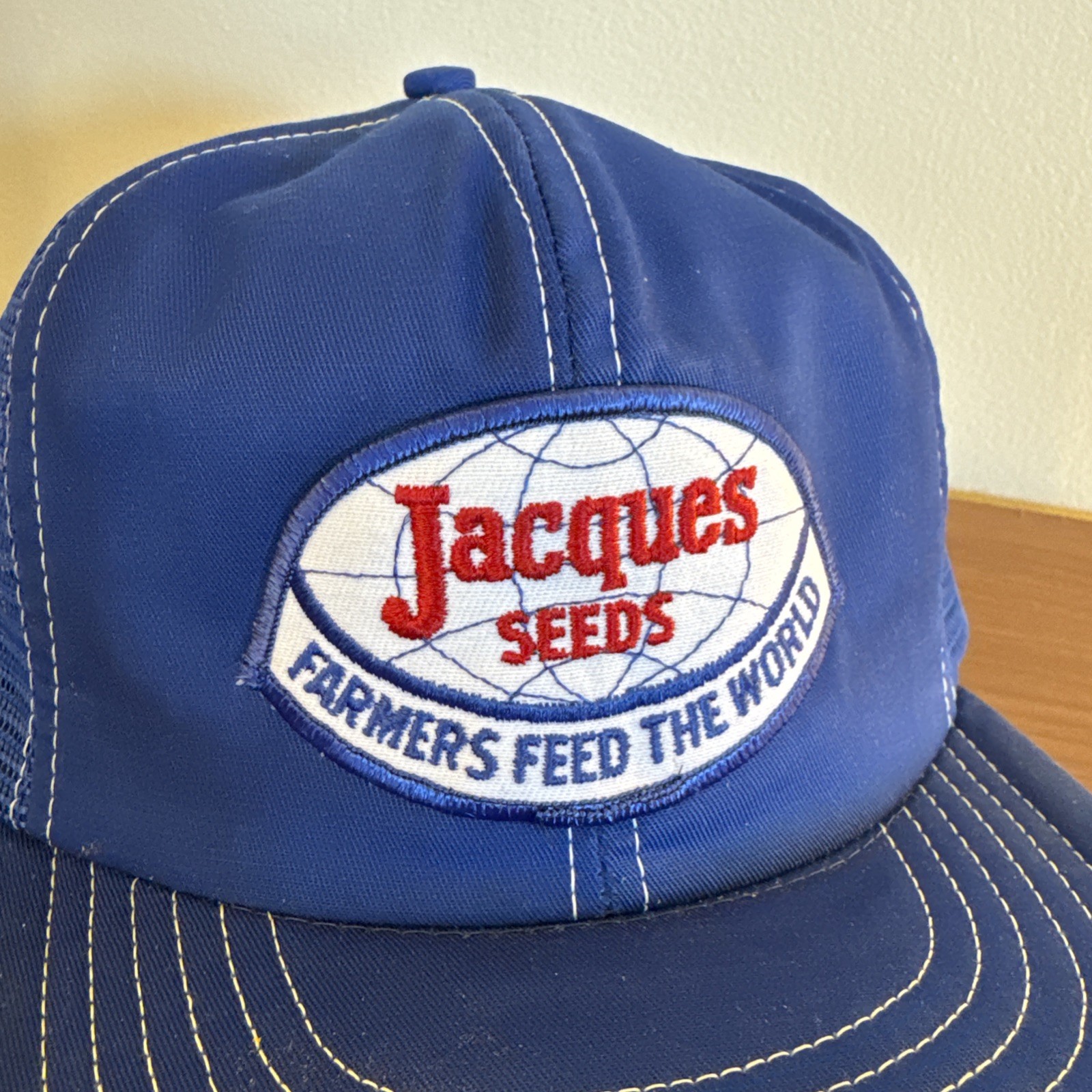 Jacques Seed Patch Hat Snapback Trucker Mesh Cap … - image 2