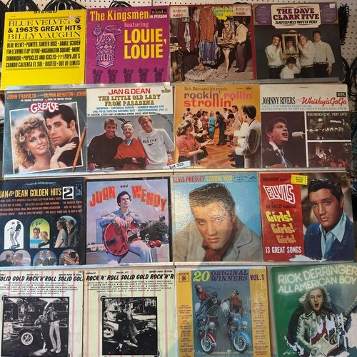 16 LP Rock & Oldies Lot Elvis Presley Grease Louie Louie