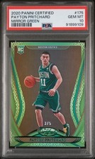 Payton Pritchard 2020-21 Certified Green Mirror #3/5 Rookie Card PSA 10