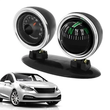 Dash Mount Compass Navigation Ball With Temperature Tester For Car