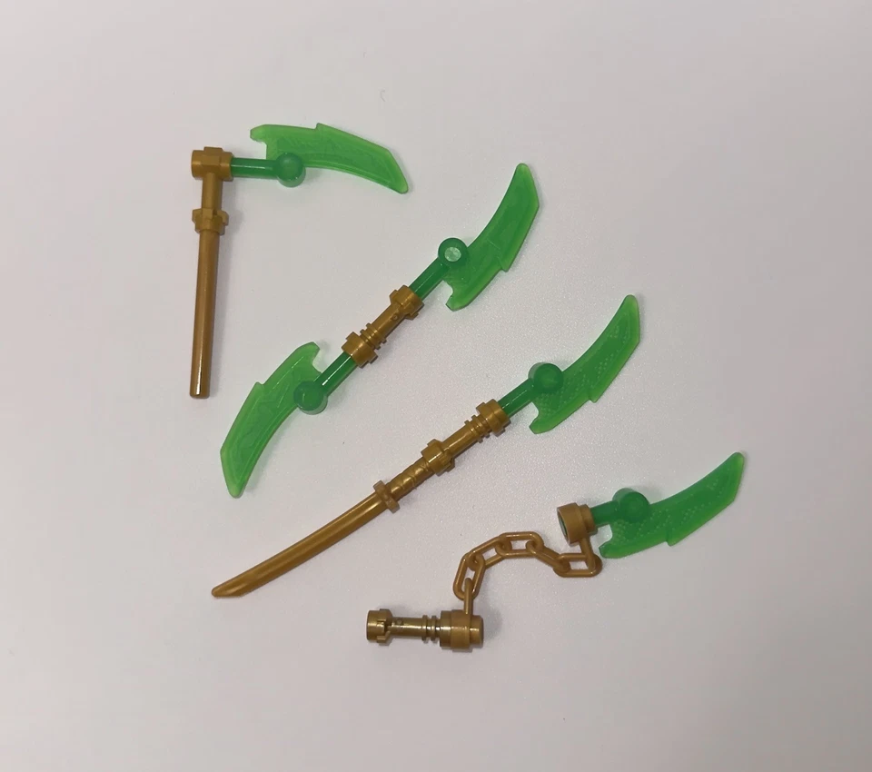 LEGO Ninjago Kai, Jay, Cole, Lloyd Tournament Bata Minifiguras y Hojas de Jade Foto 2 de 4