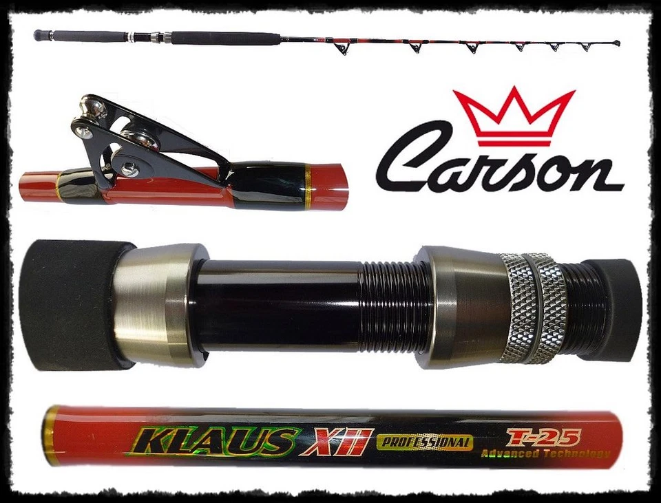 CANNA POTENTE DA TRAINA 80 LBS CARRUCOLATA PESCA MARE TONNO PESCE SPADA BIG