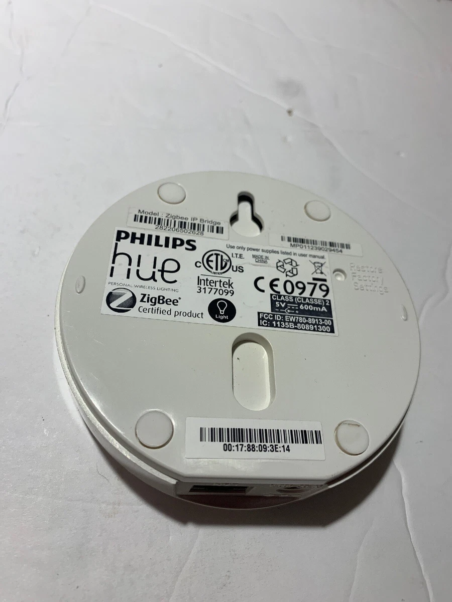 Philips Hue Bridge Hub 1st Generation Zigbee IP Bridge CE0979 AS IS No pwr cord