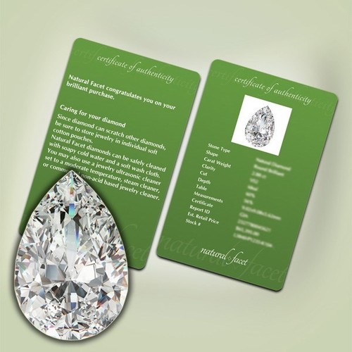 3,02 quilates F/SI2/Ideal Sym. Diamante certificado AGI en forma de pera 11,61x7,68x5,47 mm - Imagen 3 de 4