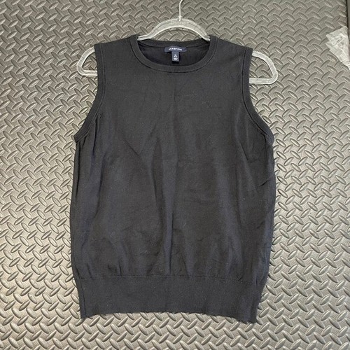Lands' End Black Pullover Sweater Vest Casual Wear Balimwolle Blend Boys Size M - Picture 1 of 7