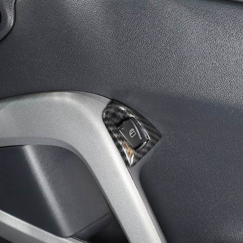 For Mercedes Benz Smart 10-14 Glass Lift Switch Decorat ABS Carbon Fiber Pattern - Foto 7 di 11