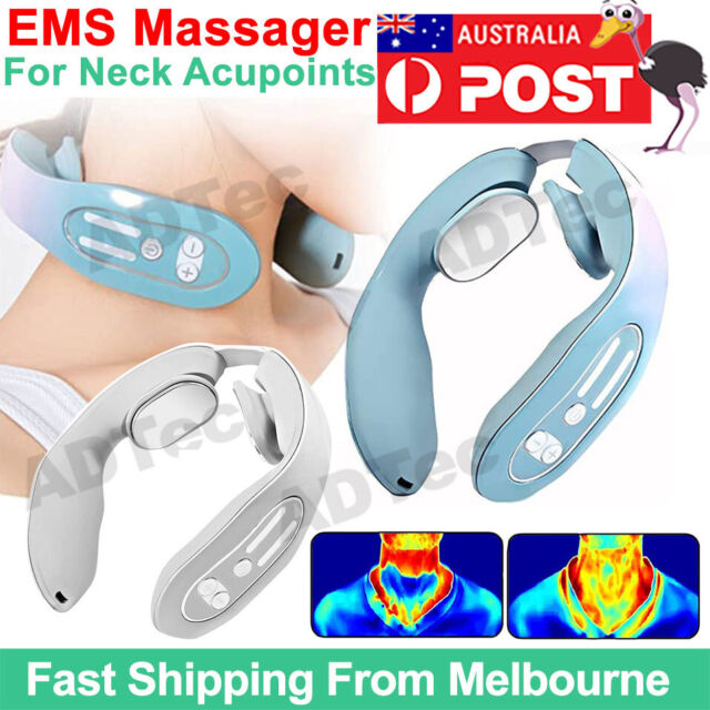 EMS Neck Acupoints Lymphvity Massage Device Intelligent Neck Massager with Heat