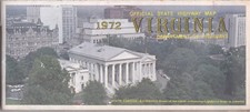 1972 Official State Issue Road Map of Virginia