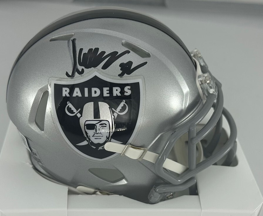 Marcus Allen Autographed Signed Oakland Raiders Raiders Hall of Famer Riddell Speed Mini Helmet AUTO - BAS 