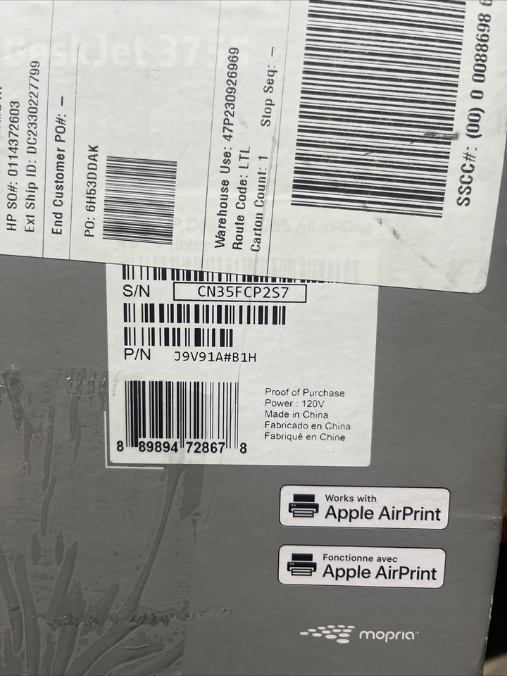 HP Deskjet 3755 MX MICR Check Color Wireless AllInOne Printer(HH