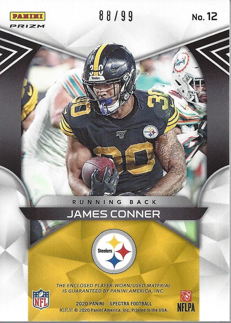 2020 Panini Spectra Max Impact Materials #12 James Conner Jersey