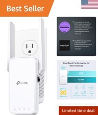 Fast AC1200 WiFi Extender - Dual Band Coverage Up to 1500 Sq.Ft - Ethernet Port