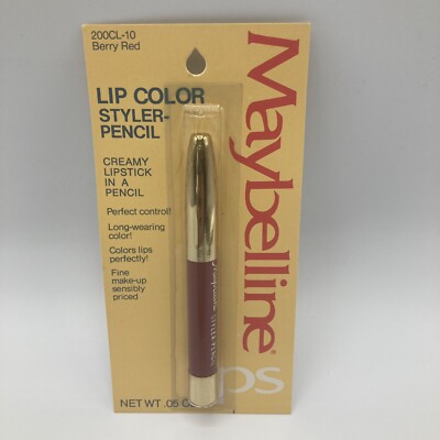 Vintage Maybelline Lip Color Pencil Cinnabar Frost Lipstick 1979