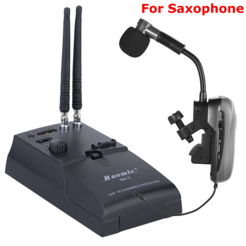 Microphone sans fil UHF instrument microphone pour orchestre saxophone trompette - Photo 1 sur 8
