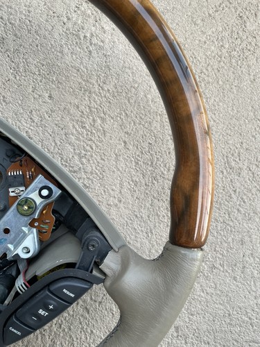 2004-2007 JAGUAR XJ8 XJR X350 Leather Wood Steering Wheel HXD9181GA - Picture 6 of 16