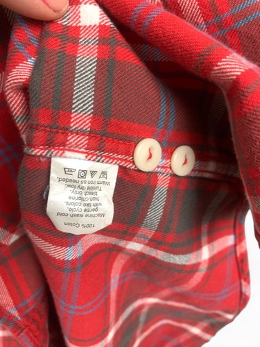J. Crew Flannel Shirt Button Up Pockets Long Sleeve 100% Cotton Red Blue Plaid M - Picture 6 of 7