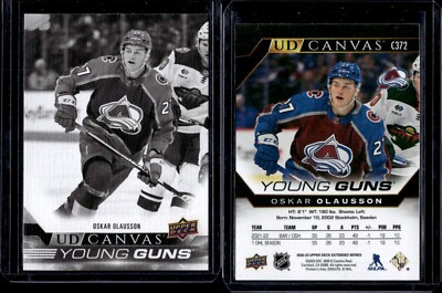 2022-23 Upper Deck Extended Young Guns Canvas Black & White Oskar Olausson