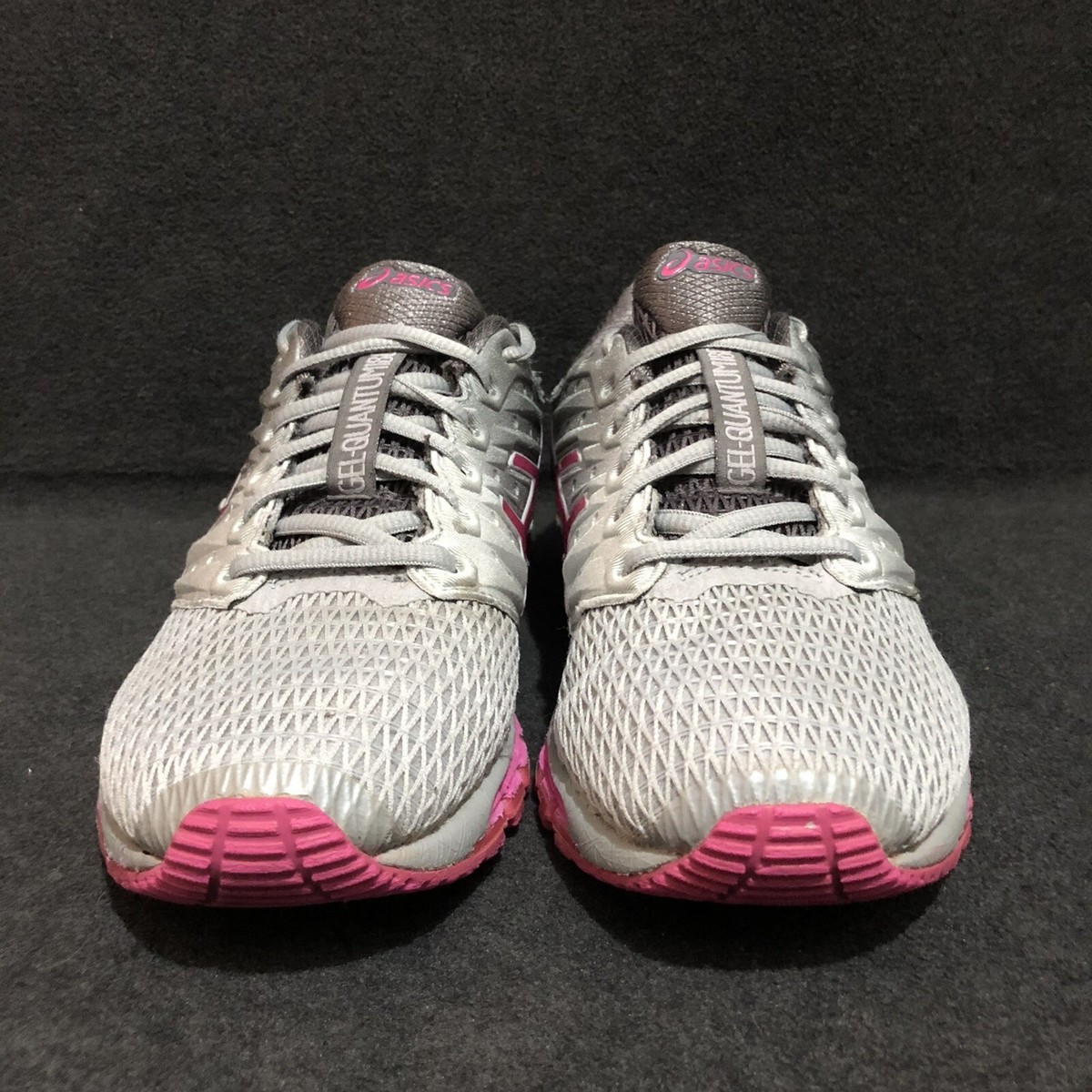 Asics Womens Gel Quantum 180 2 T6G7N Gray Pink Running Shoes