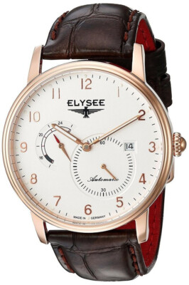 Elysee Priamos 77017B Made in Germany Men s Automatic Dress Watch Rose Gold NEW