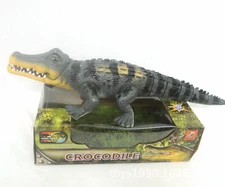 Crocodile Walking Alligator Animal Reptiles Emulated Light Sound Battery Operate