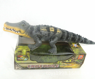 Crocodile Walking Alligator Animal Reptiles Emulated Light Sound Battery Operate