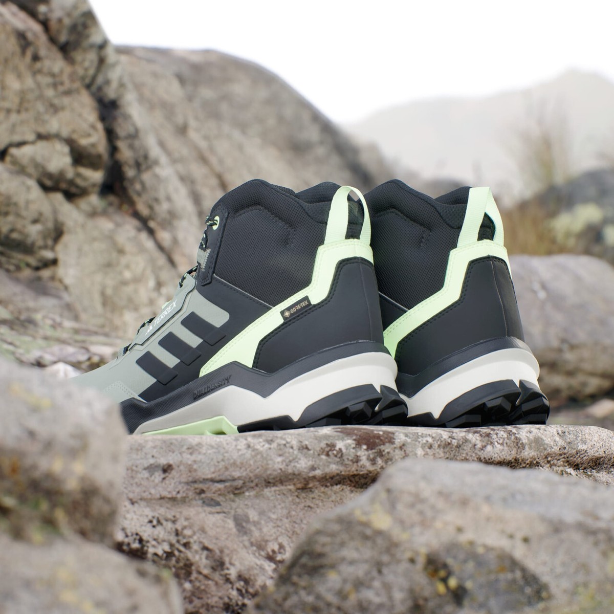 Adidas IE2581 Terrex Ax4 Mid Gore-Tex Silver Green Hiking