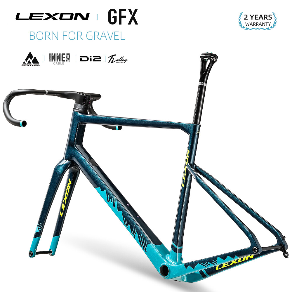 Cadre Vélo Gravel En Carbone Tout-terrain - Frein à Disque, Câbles Intégrés - Tailles XS à L