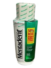 Mentadent Dual Action Mouthwash W/ Baking Soda & Peroxide Cool Mint Sealed 30oz