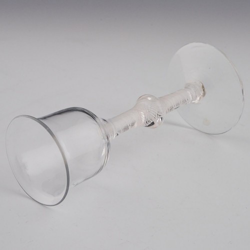 Georgian Wine Glass Double Series Opaque Twist c1760 - Picture 3 of 6