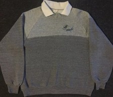 Vtg 80s Alaska Polar Bear Faded Colorblock Sweatshirt S Animal Nature Ski Grunge