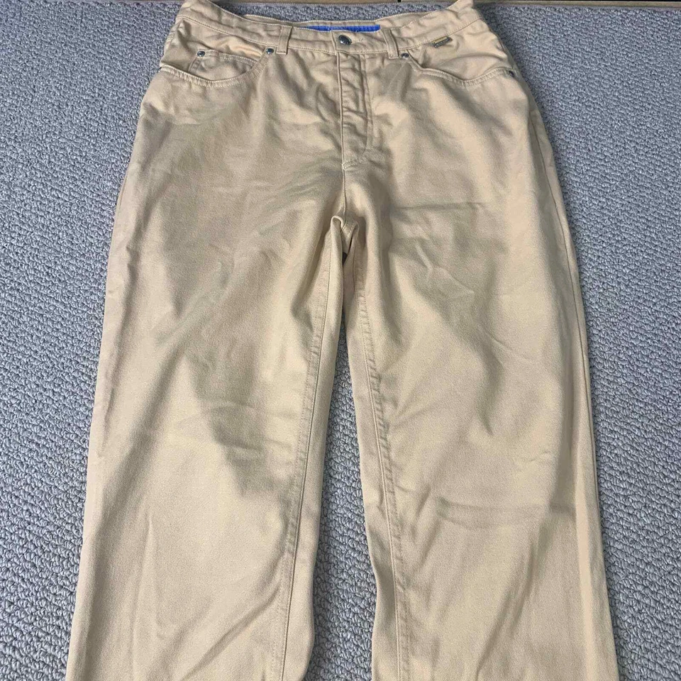 Pantalones de mezclilla Escada Sport para mujer talla 40 tostados bolsillos de pierna recta tiro alto Foto 2 de 4