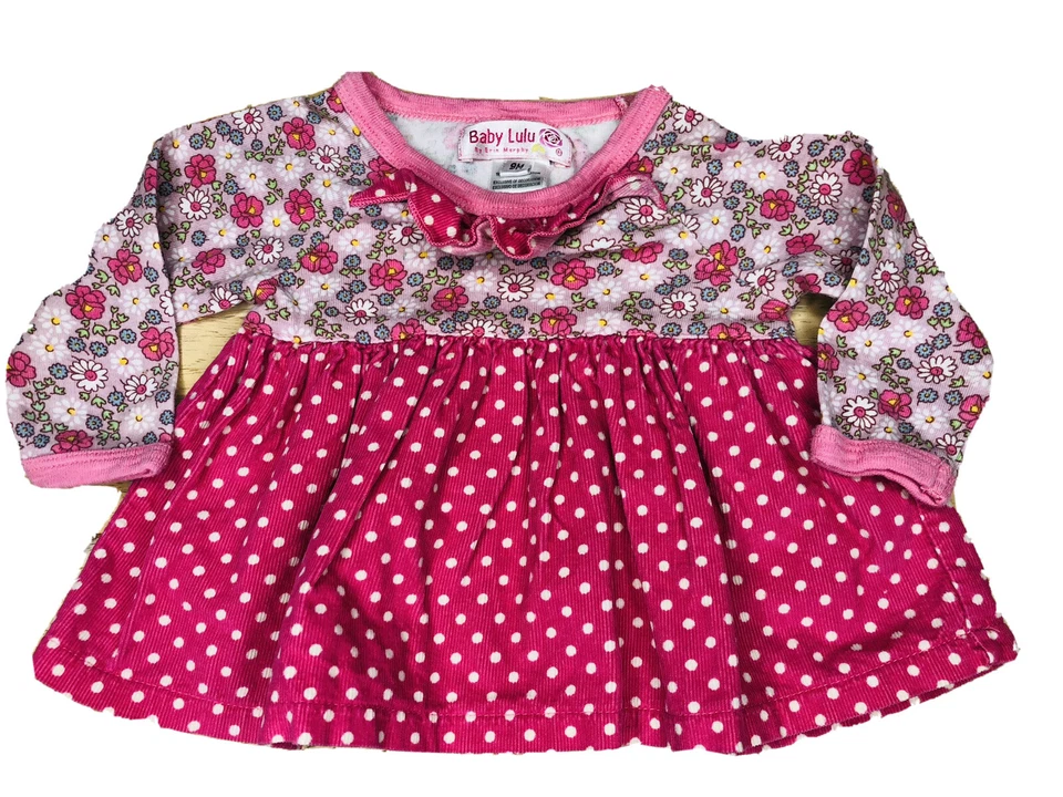 Top Pana Baby Lulu Floral Lunares Rosa Volantes 9 meses De Colección Foto 2 de 4