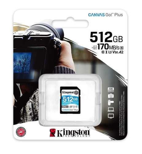 Canvas Go! Plus SD Memory Card for Cameras, SDG3/64GB; 128GB; 256GB; 512GB; 1TB - Picture 16 of 24