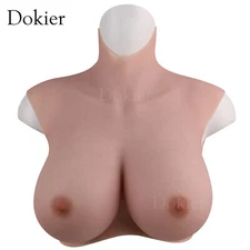 K Cup Silicone Crossdresser Breast Forms Breastplate Fake Boobs With Veins Skin